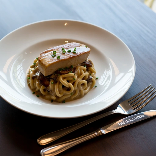 野菌通心粉配鹅肝